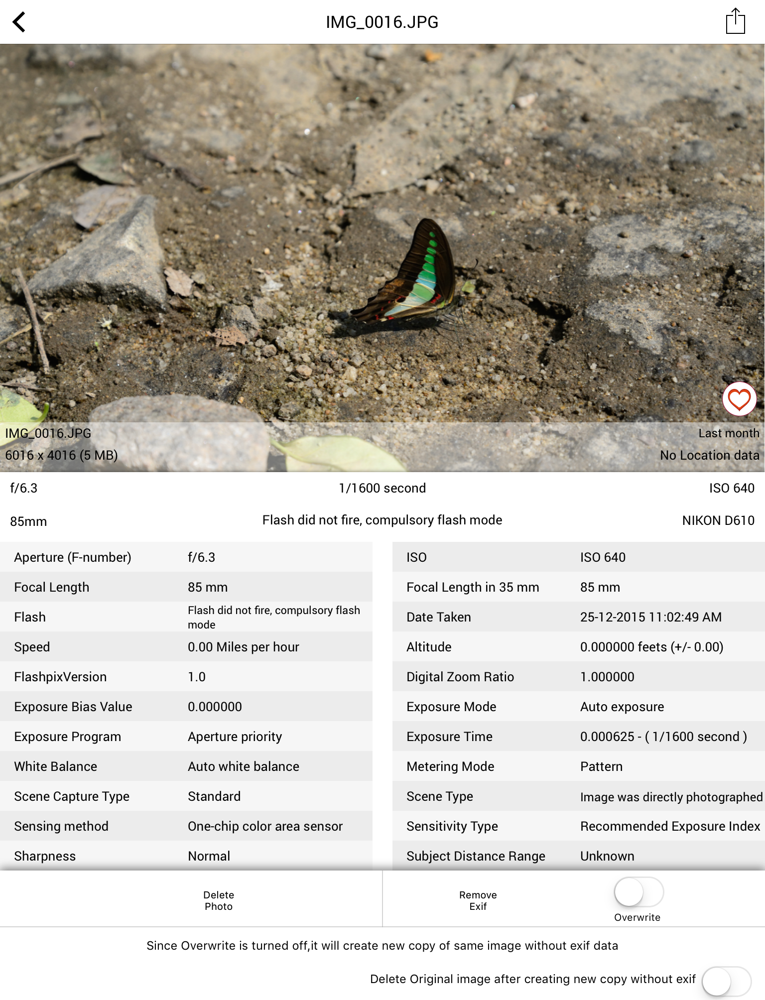 Exif Viewer by Fluntro iOS App gallery image