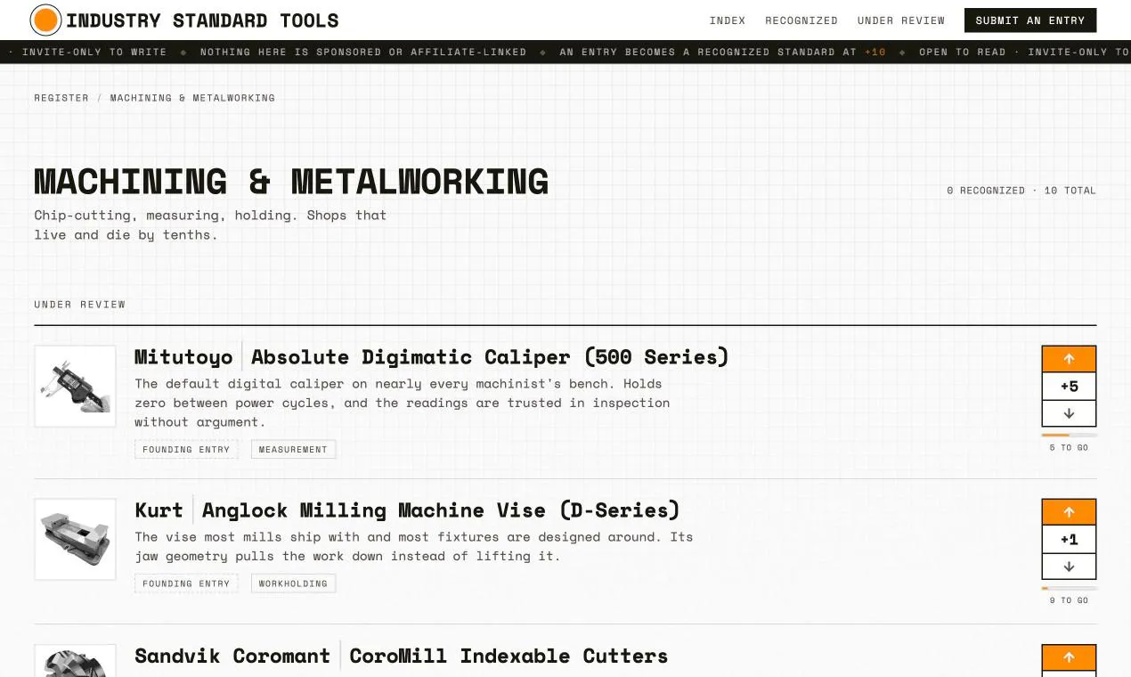 Industry Standard Tools screenshot