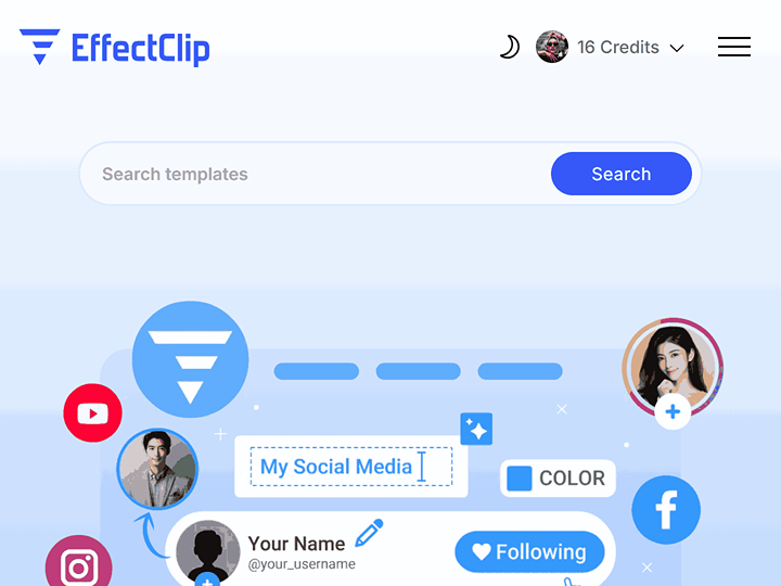 EffectClip - Main screenshot showing features and interface