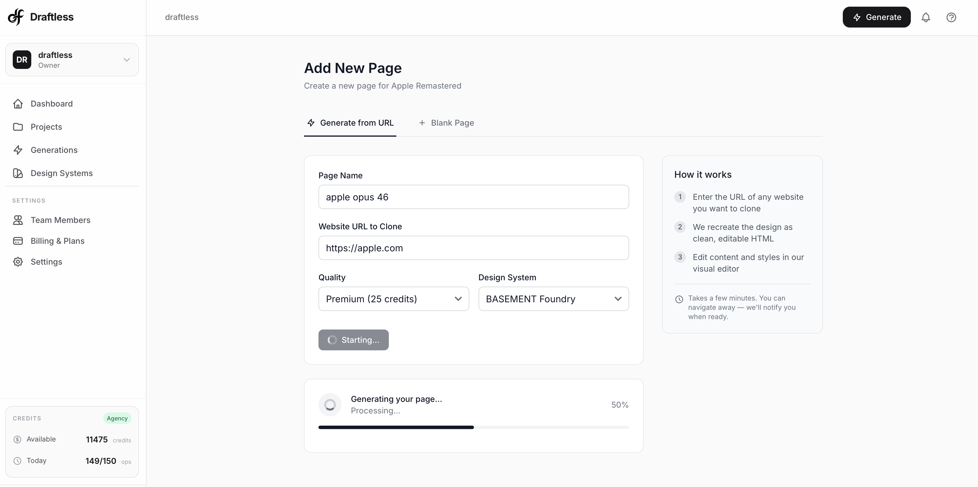 draftless - Main product screenshot demonstrating key features and user interface