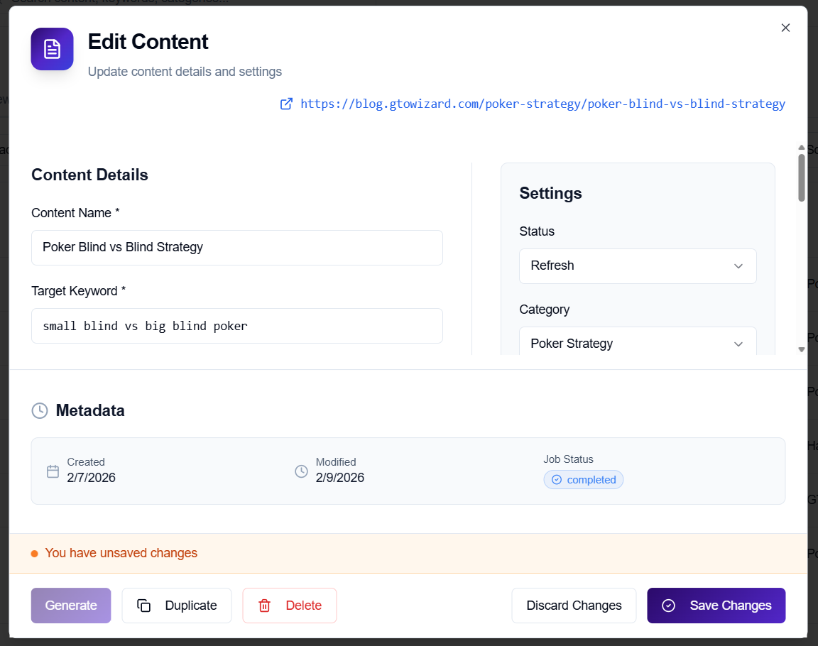 The AI SEO Engine - Screenshot 2 showing product features and functionality