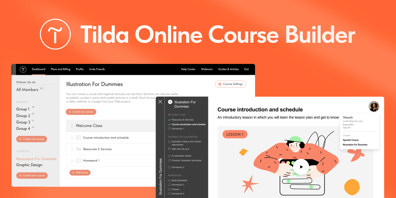 tilda-online-course-builder - Create and launch courses seamlessly with Tilda