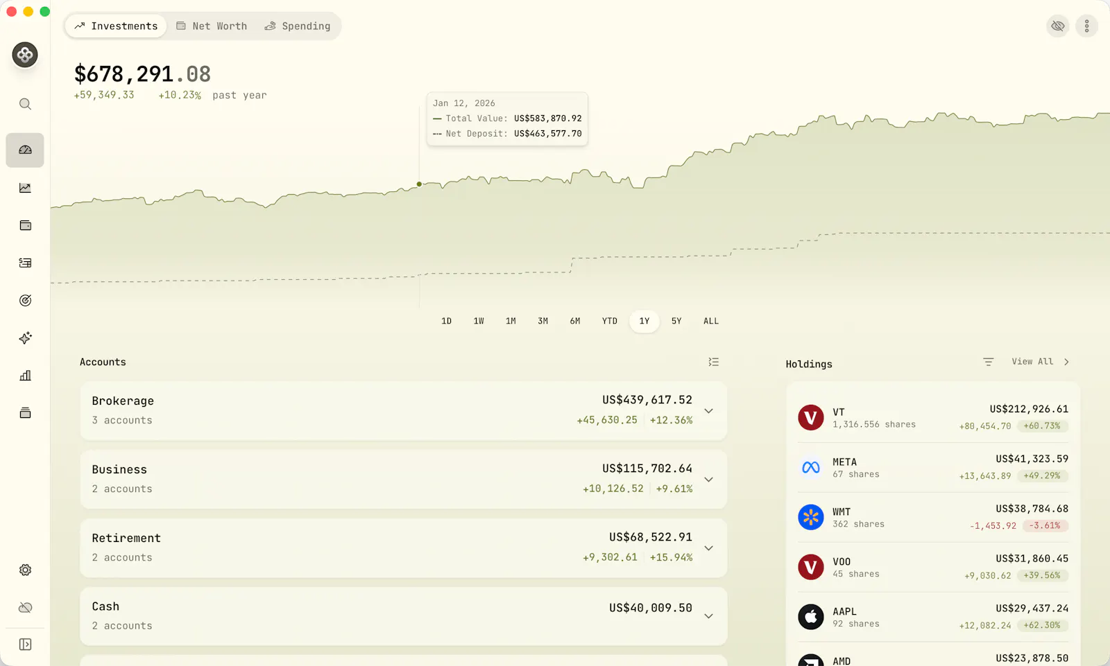 Wealthfolio screenshot 3