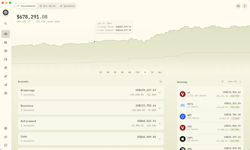 Wealthfolio screenshot 3