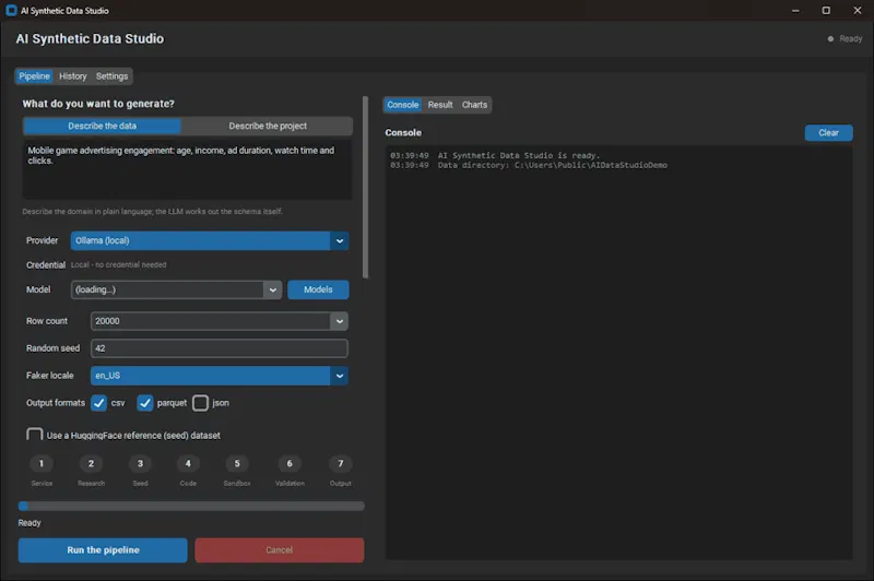 AI Synthetic Data Studio screenshot 5