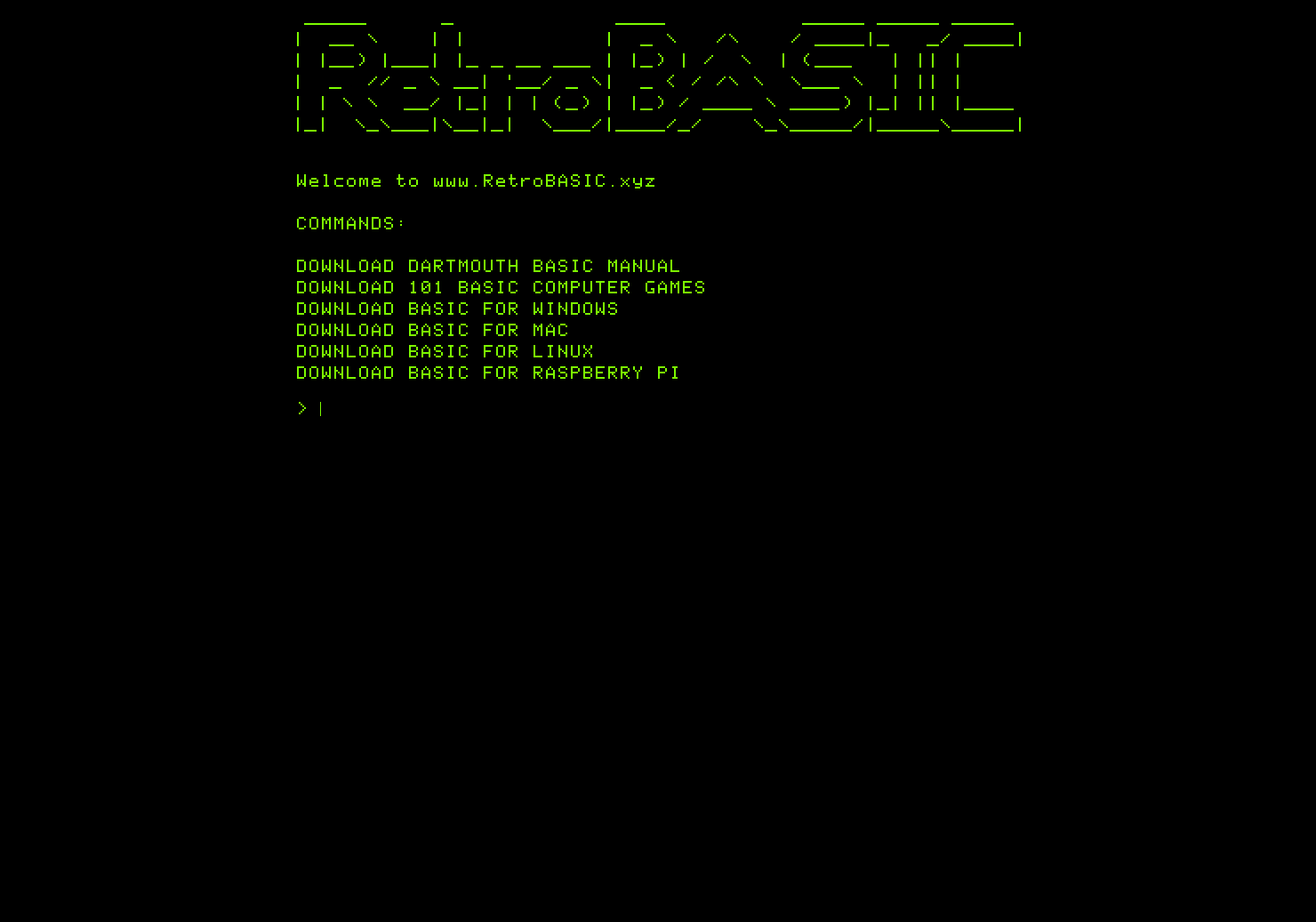 Retro BASIC gallery image