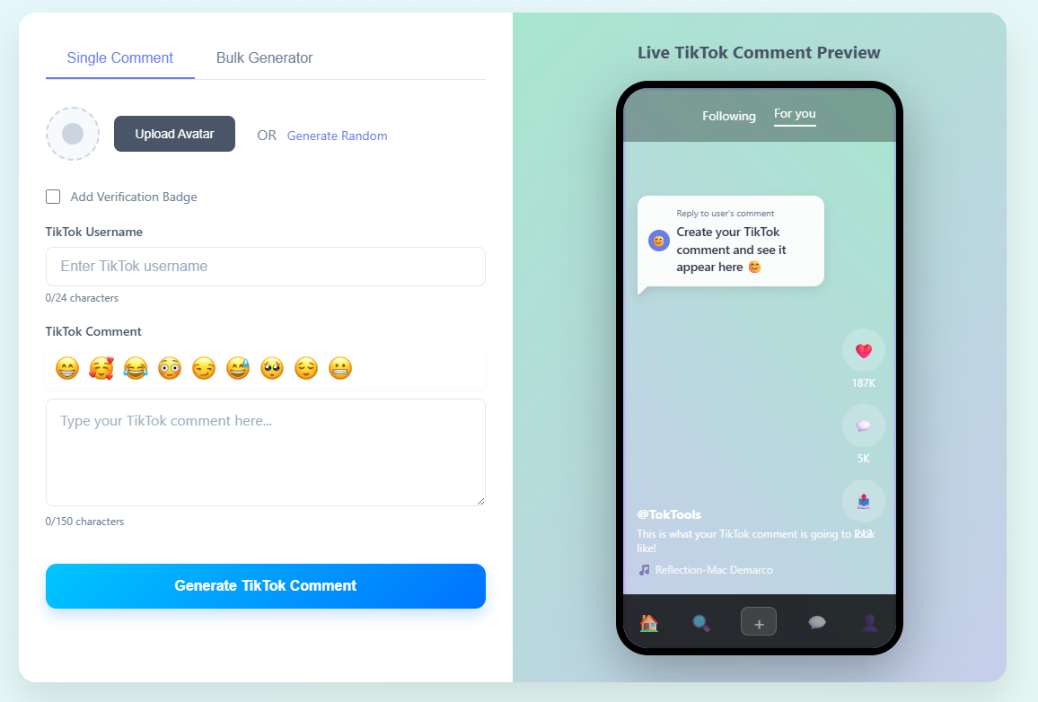 TikTok Comment Generator gallery image