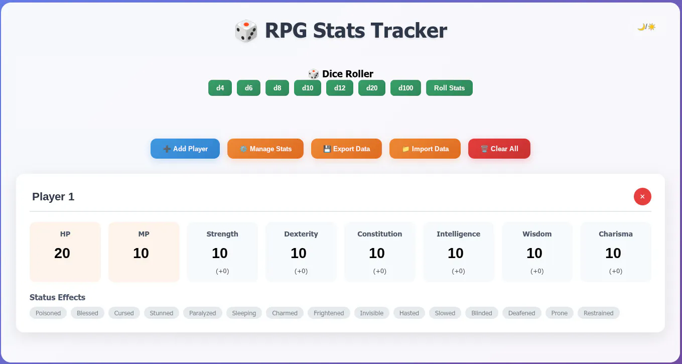 RPG Stats Calculator gallery image