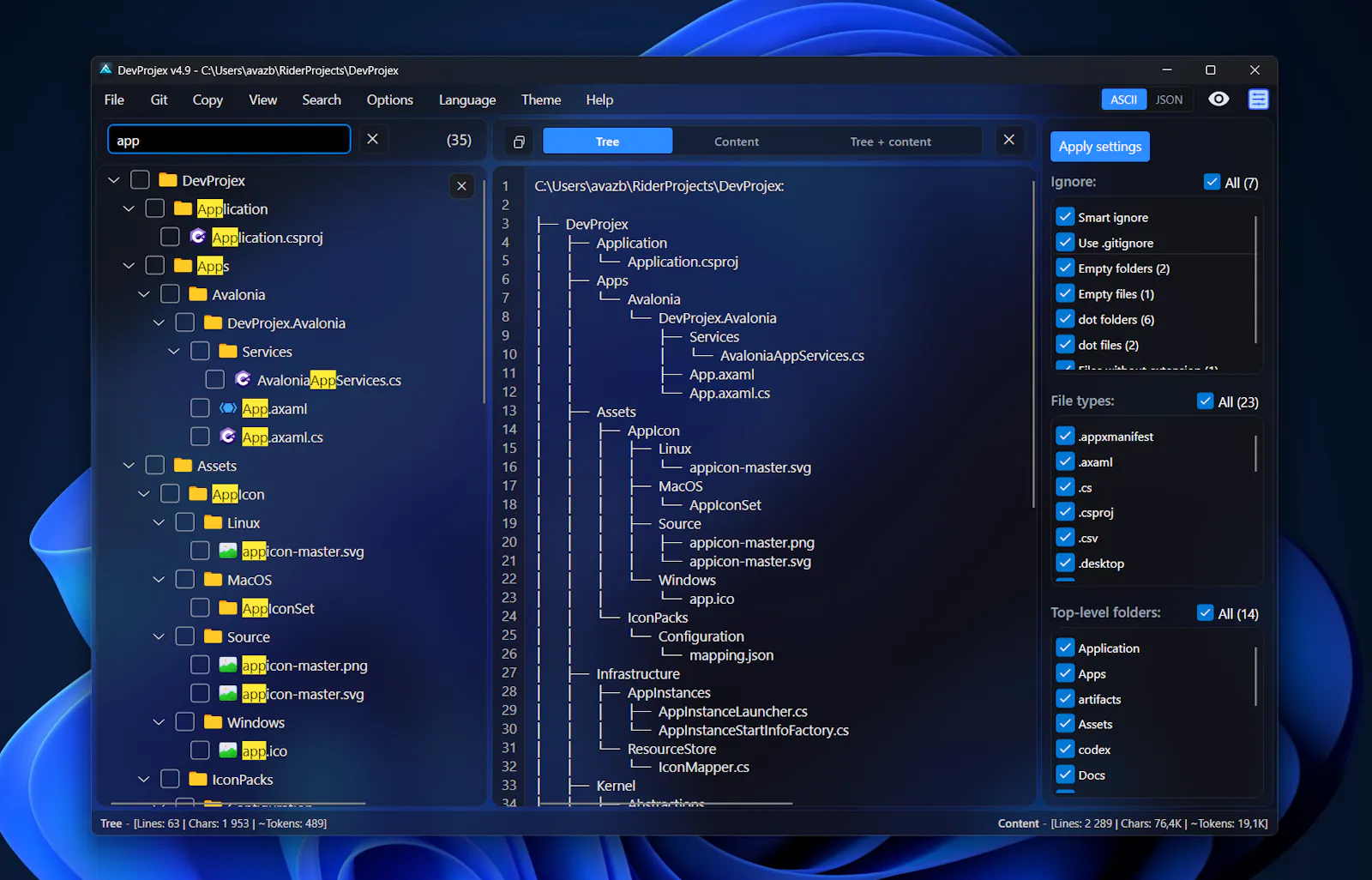 DevProjex screenshot 3