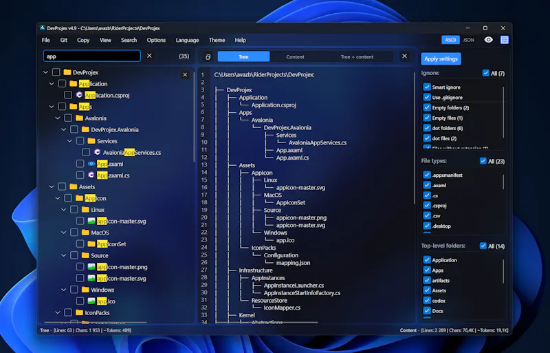 DevProjex screenshot 3