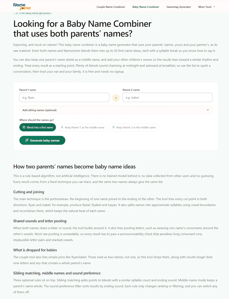 NameJoiner screenshot 3