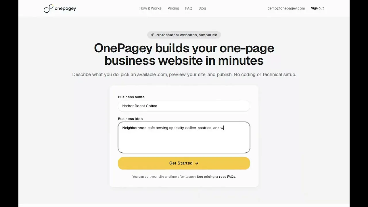 OnePagey gallery image