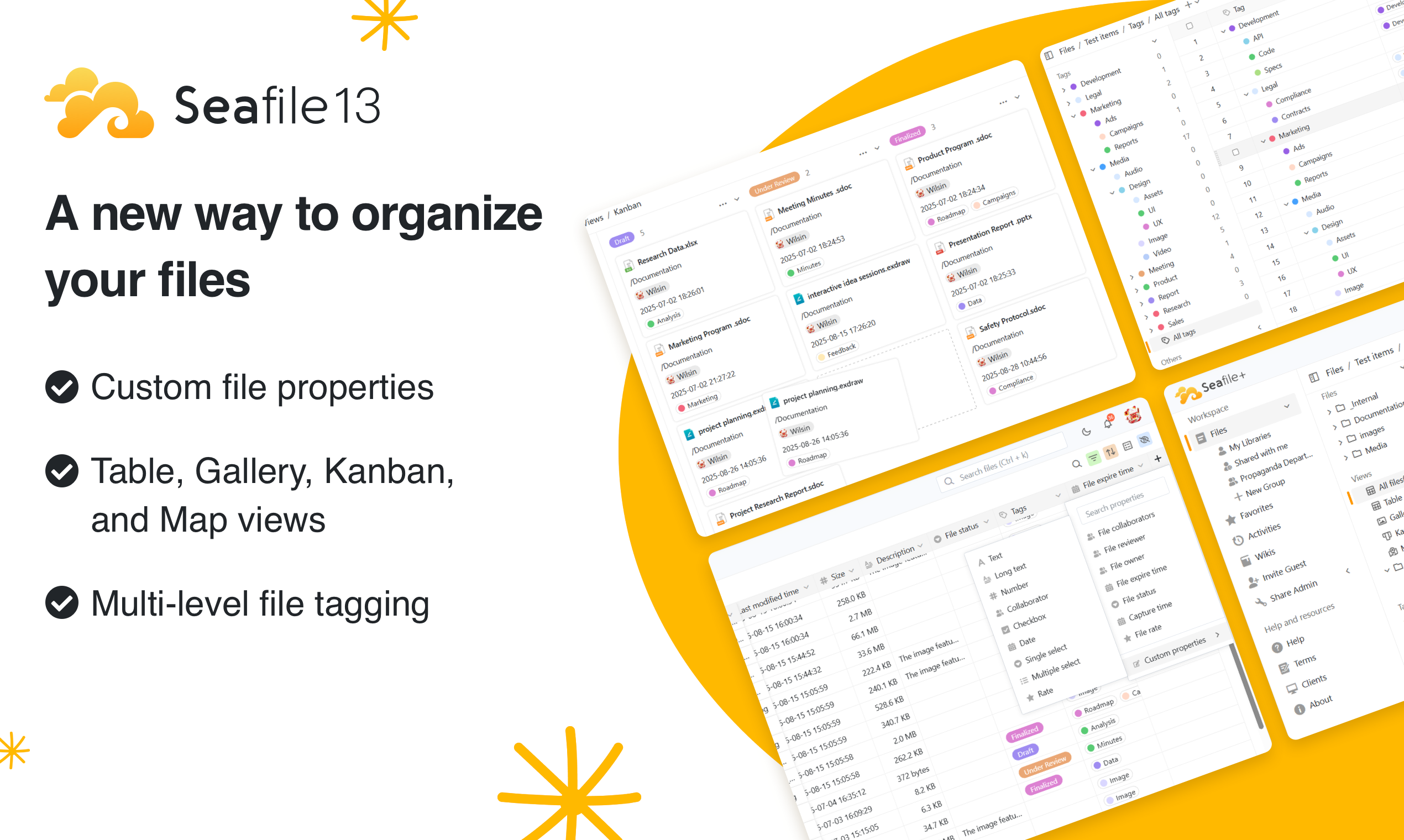 Seafile 13 - Main screenshot showing features and interface