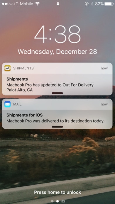 Shipments — a worldwide package tracker gallery image
