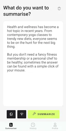 R10s: AI Text Summarizer gallery image