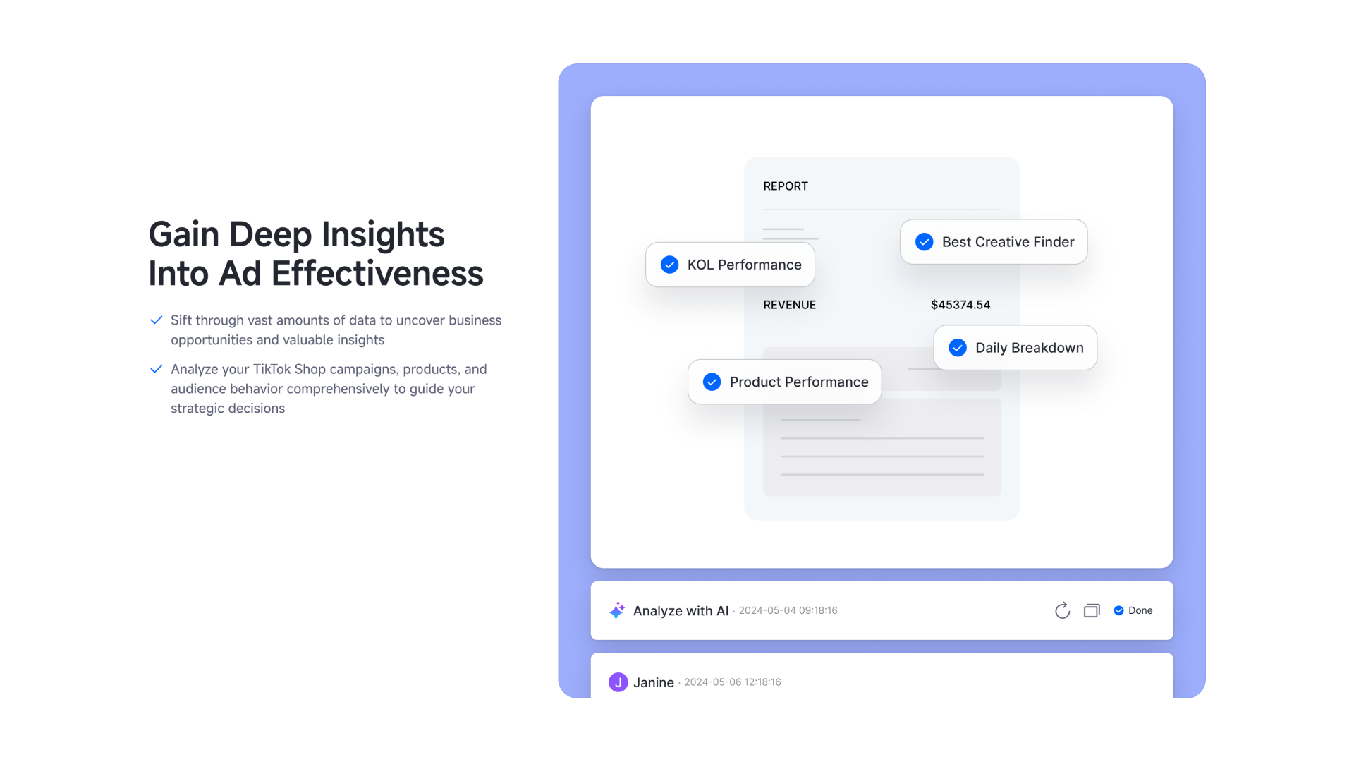 Data Advist360 - Solución de informes de anuncios de Tiktok Shop media 4
