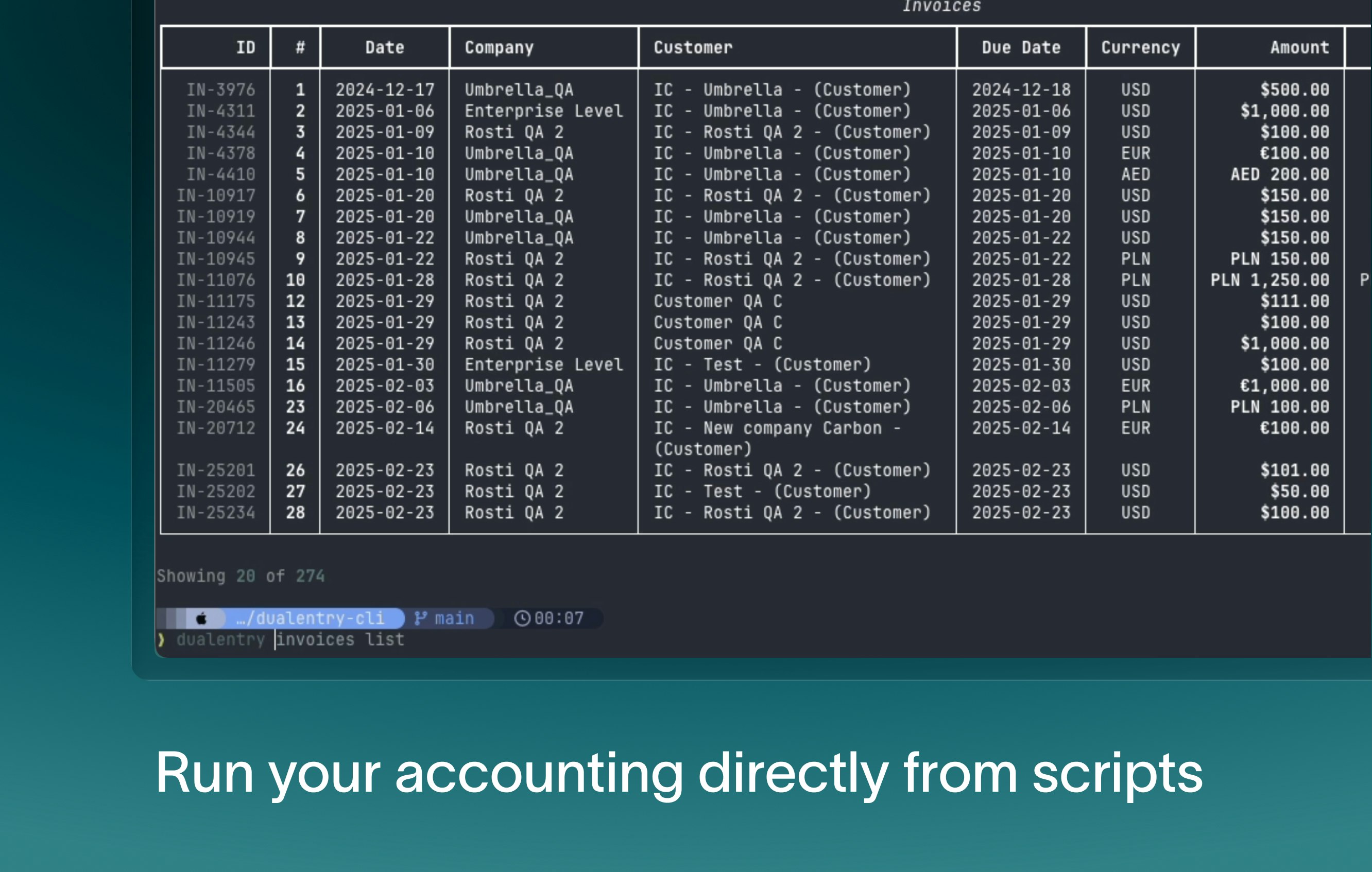 DualEntry CLI gallery image