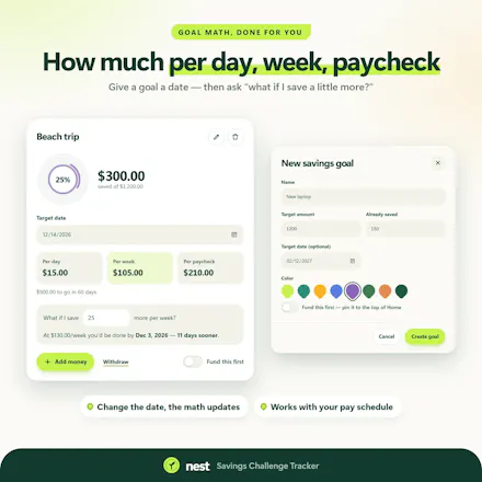 Nest Savings Challenge Tracker gallery image