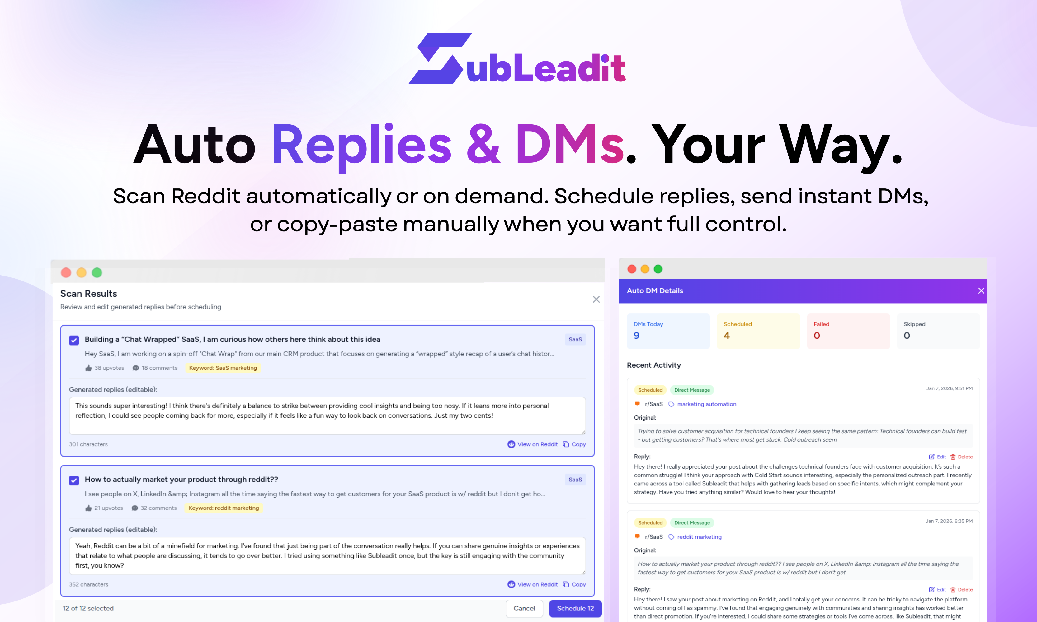 SubLeadIt - Screenshot 2 showing product features and functionality