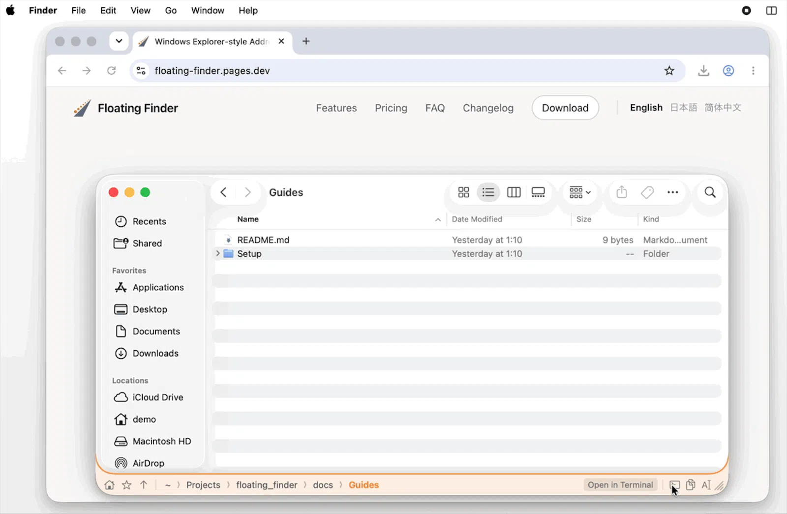 Floating Finder screenshot 2