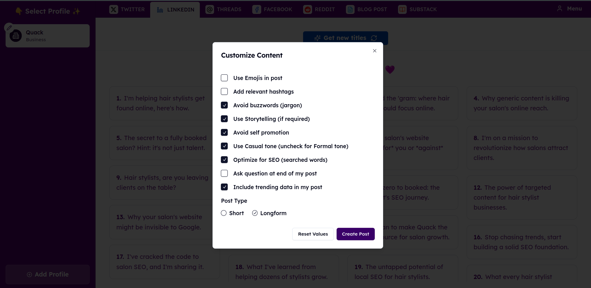 Authentic Posts gallery image