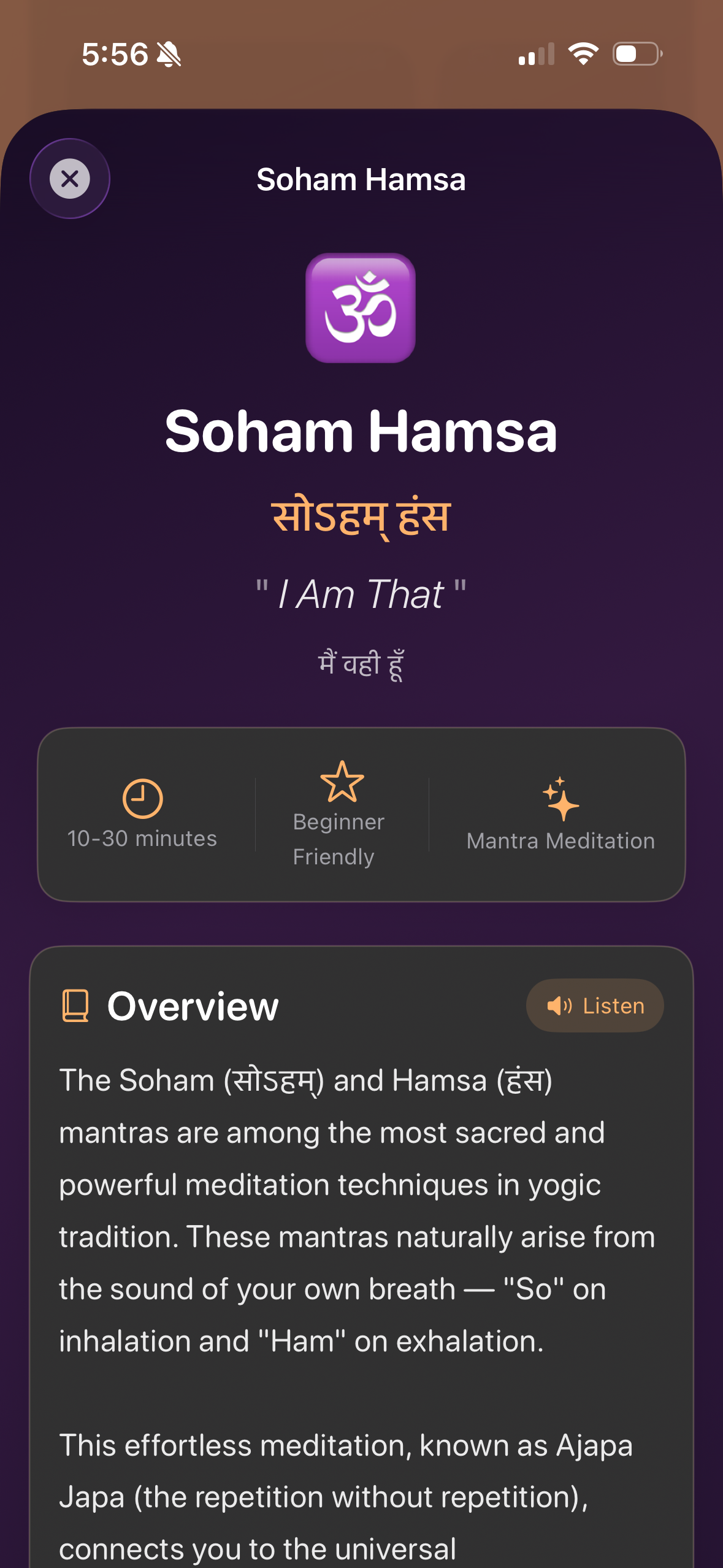 Mantra Sleep - Main product screenshot demonstrating key features and user interface