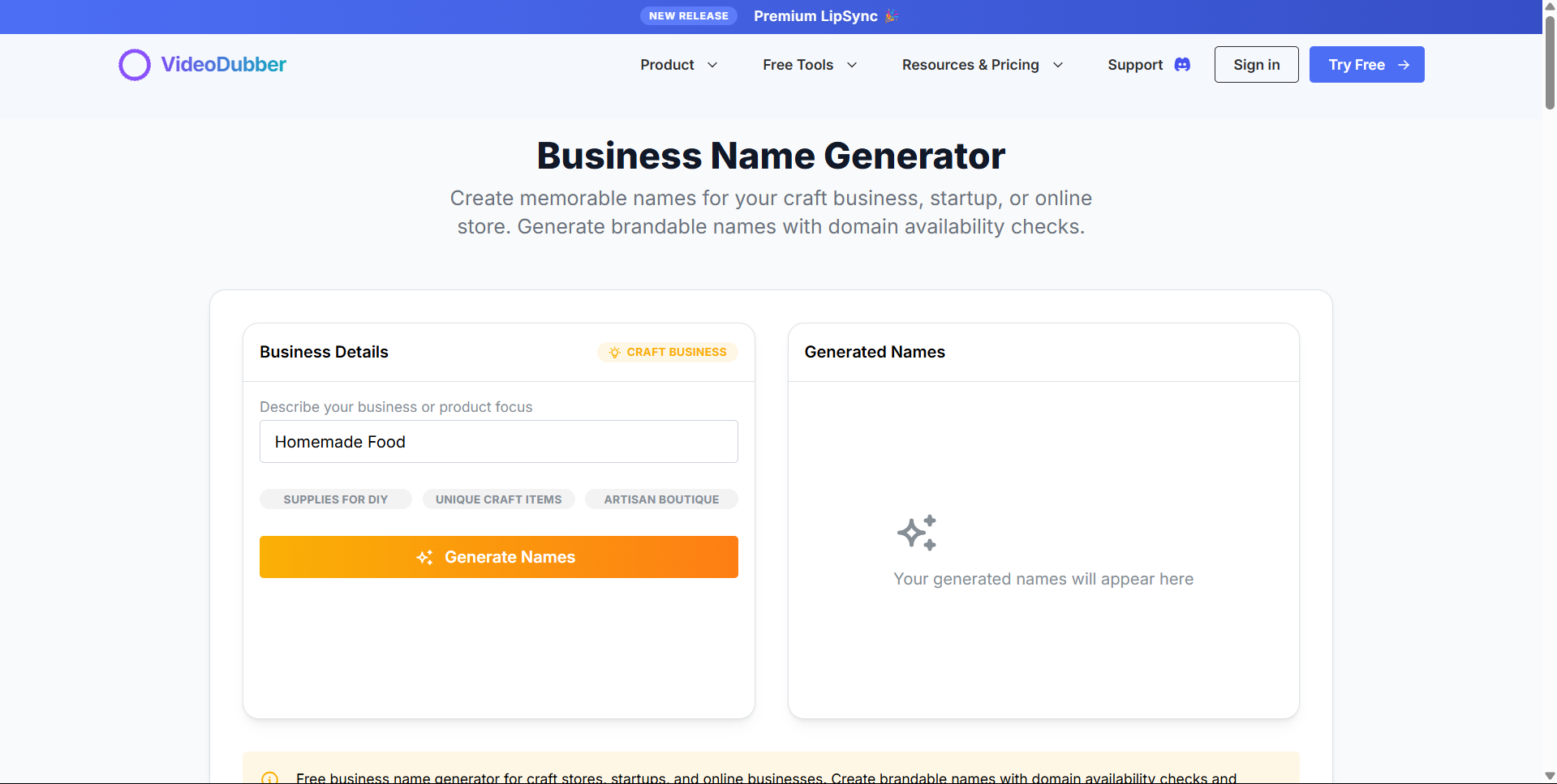 Firmenname Generator - Kreatives Business -Namens -Tool Medien 3