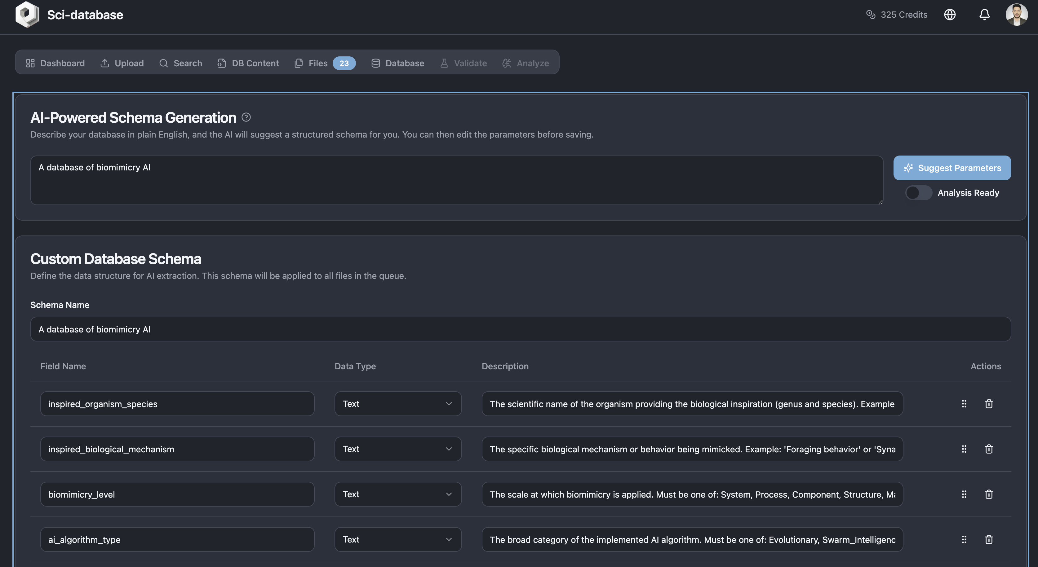Sci-database.com - Screenshot 3 showing product features and functionality