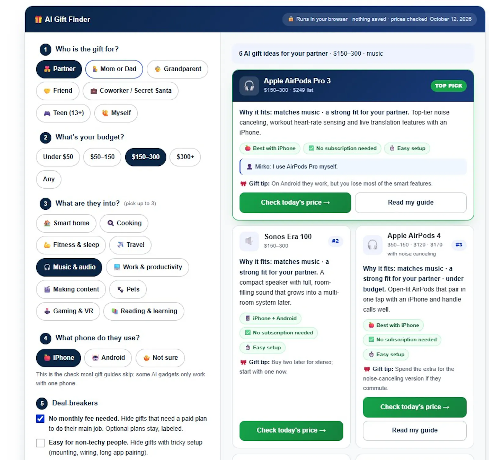 Free AI Gift Finder screenshot 3