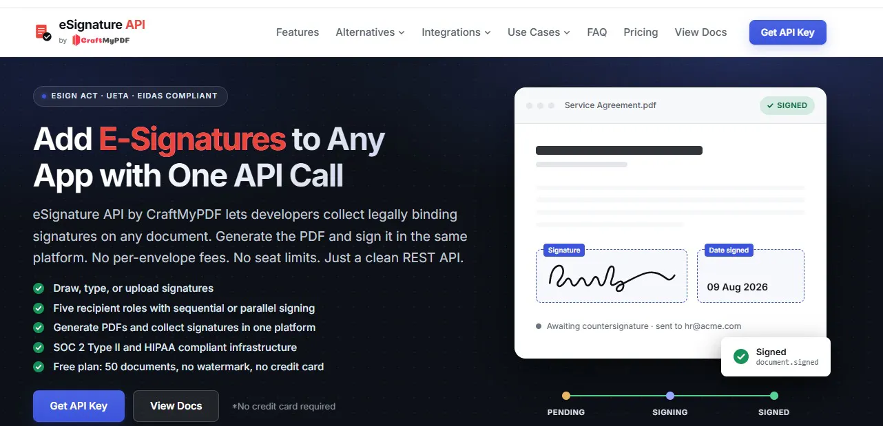 eSignature API gallery image