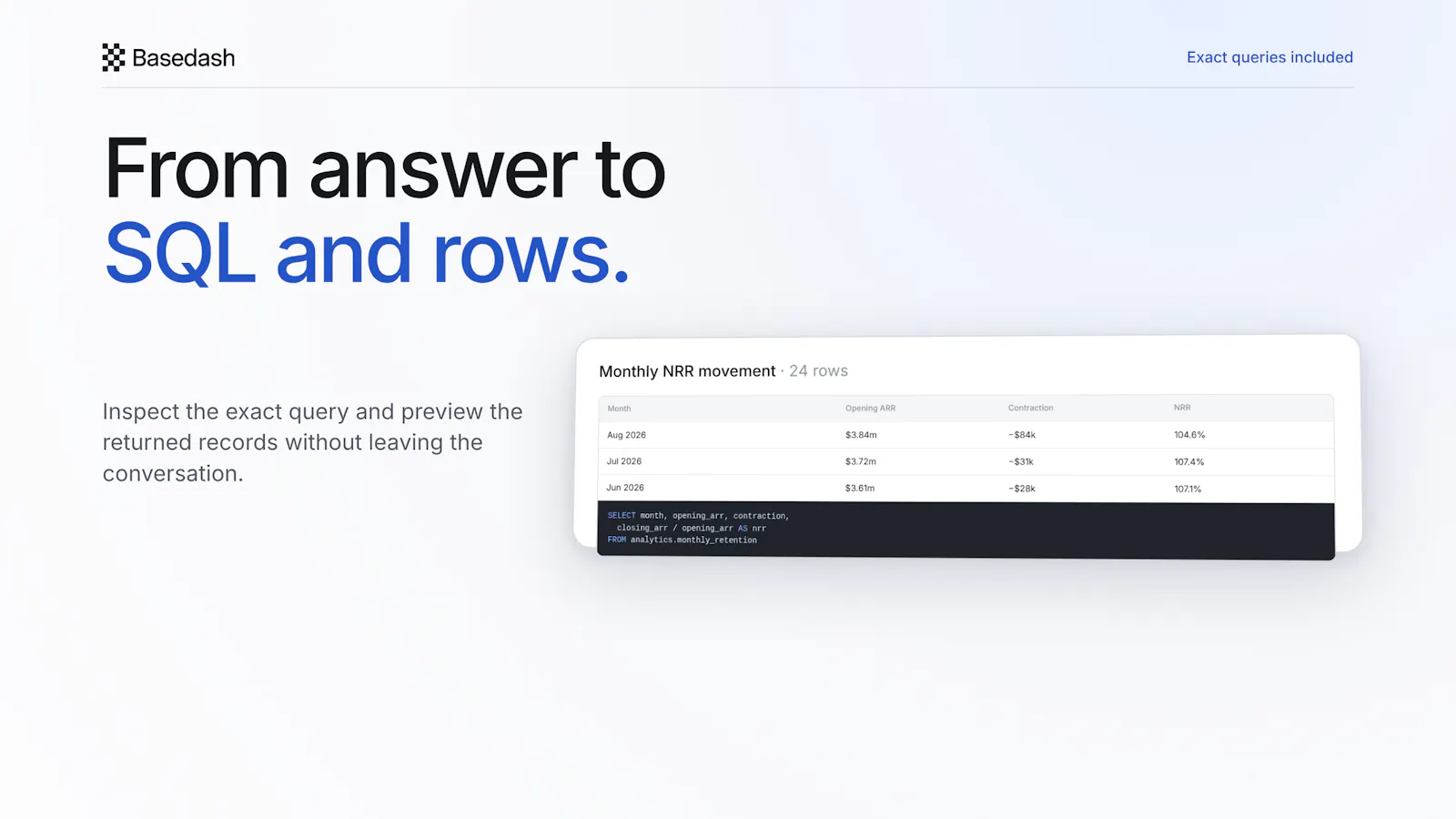 Basedash AI Sources screenshot 2