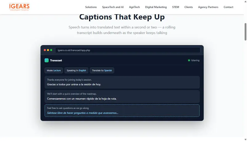 Transcast screenshot 2