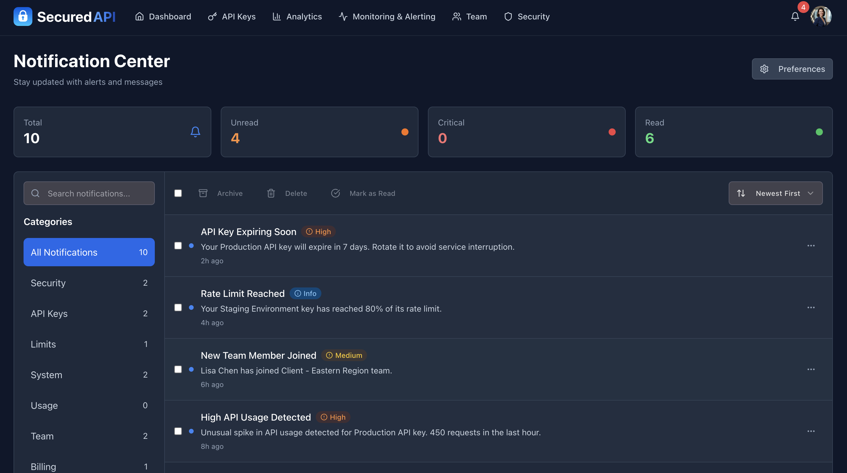 Secured API gallery image