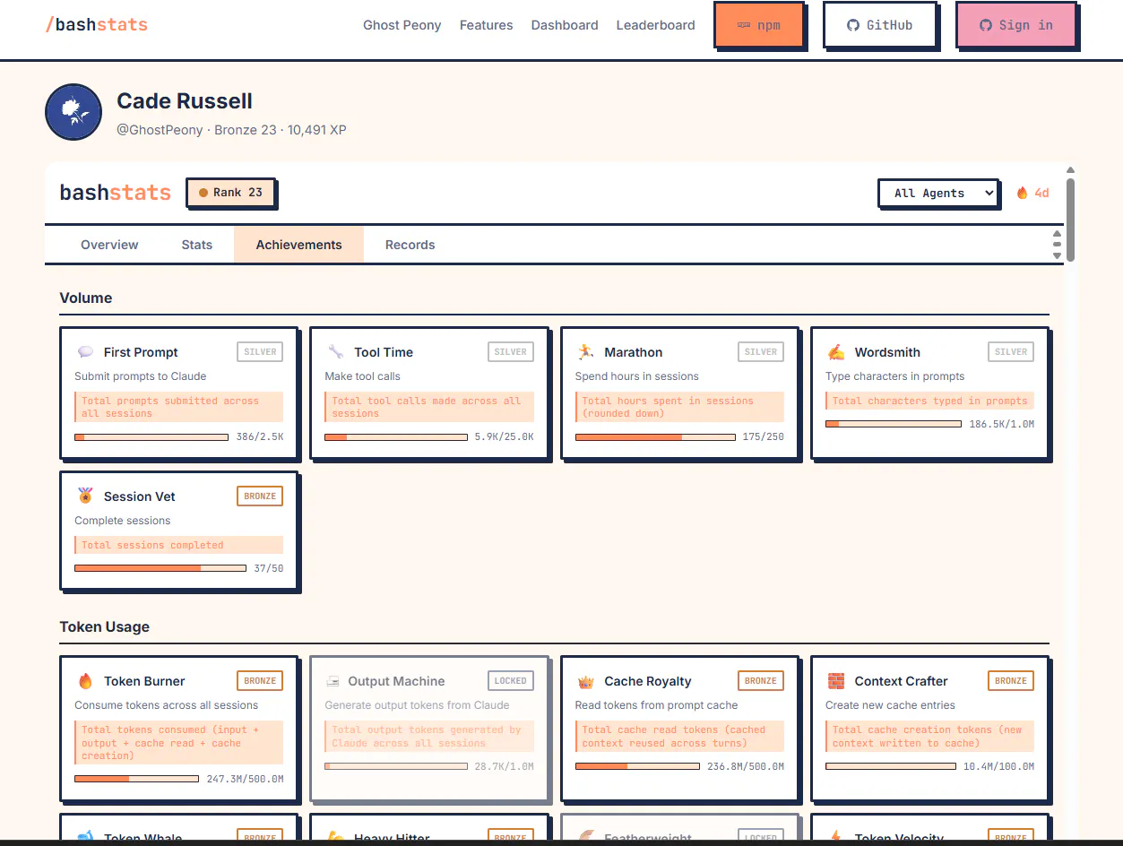 Bashstats gallery image