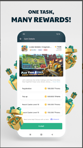 Mídia 3 de Tyr Rewards: Ganhe dinheiro e dinheiro