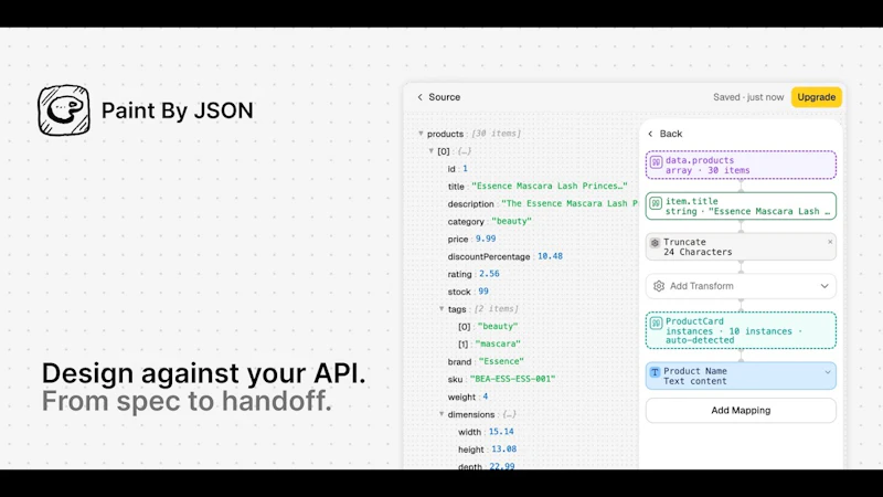 Paint By JSON | Figma API Client screenshot 1 (video preview)