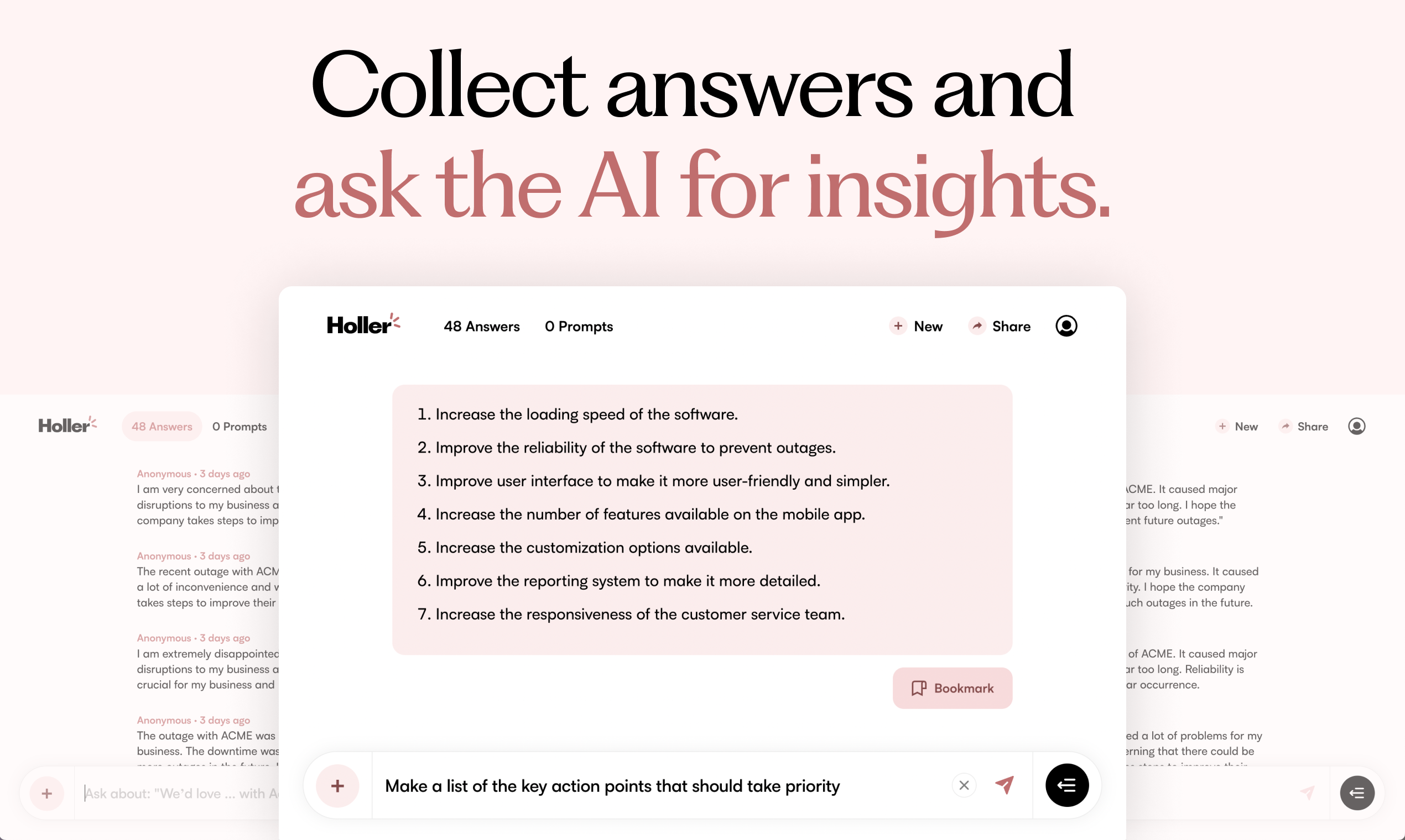 Go Holler - One-question surveys, AI-powered insights | Product Hunt