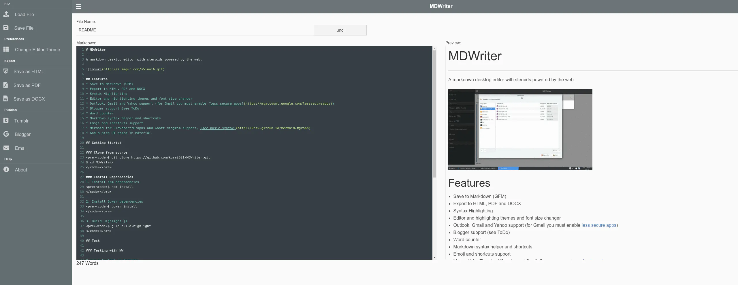 MDWriter