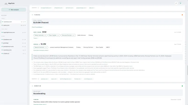 AlgoTurk - Research Agent for Startups screenshot 12