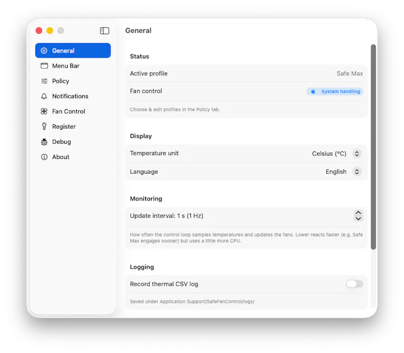 SafeFanControl screenshot 4