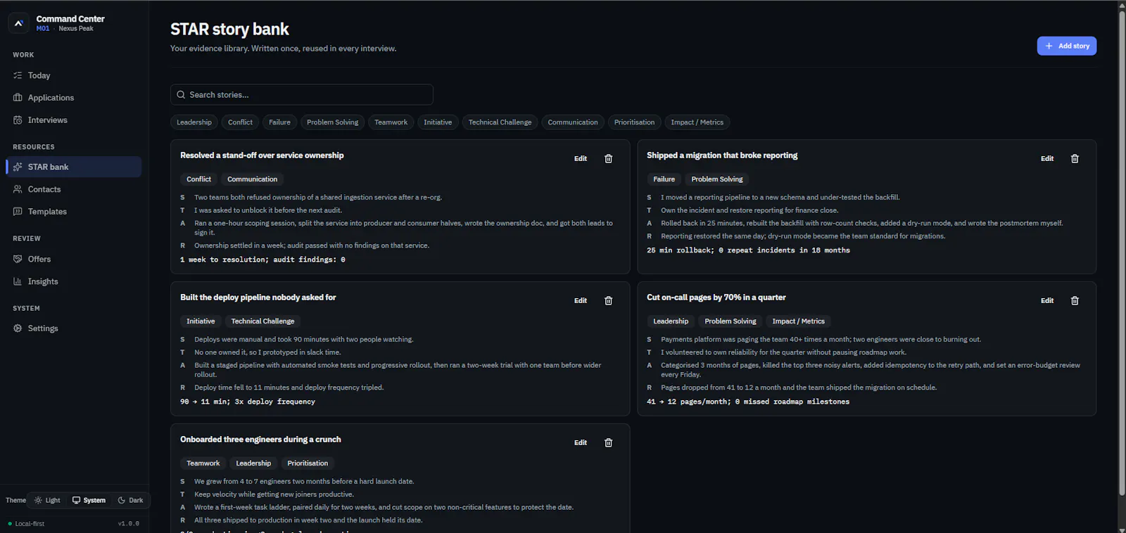 M01 — Job Search Command Center screenshot 6