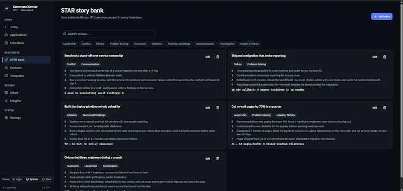 M01 — Job Search Command Center screenshot 6