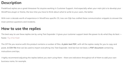 WordPress Customer Support Predefs gallery image