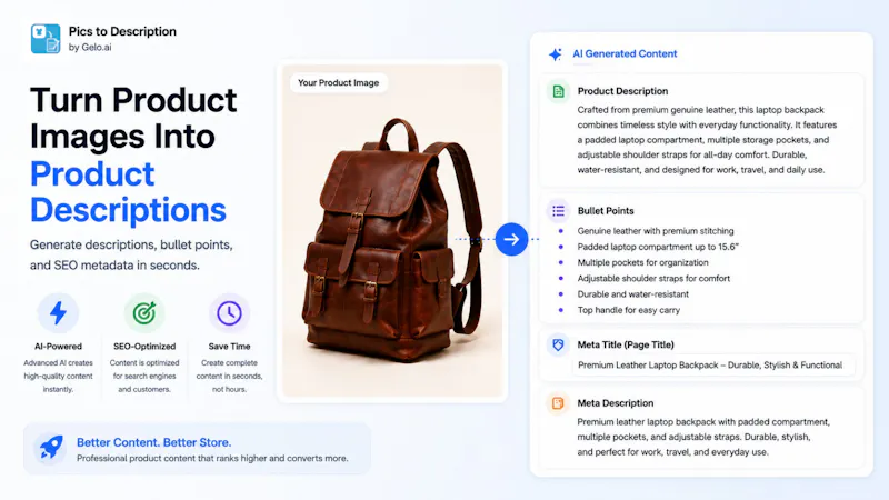 Gelo.ai – Pics to Description screenshot 3