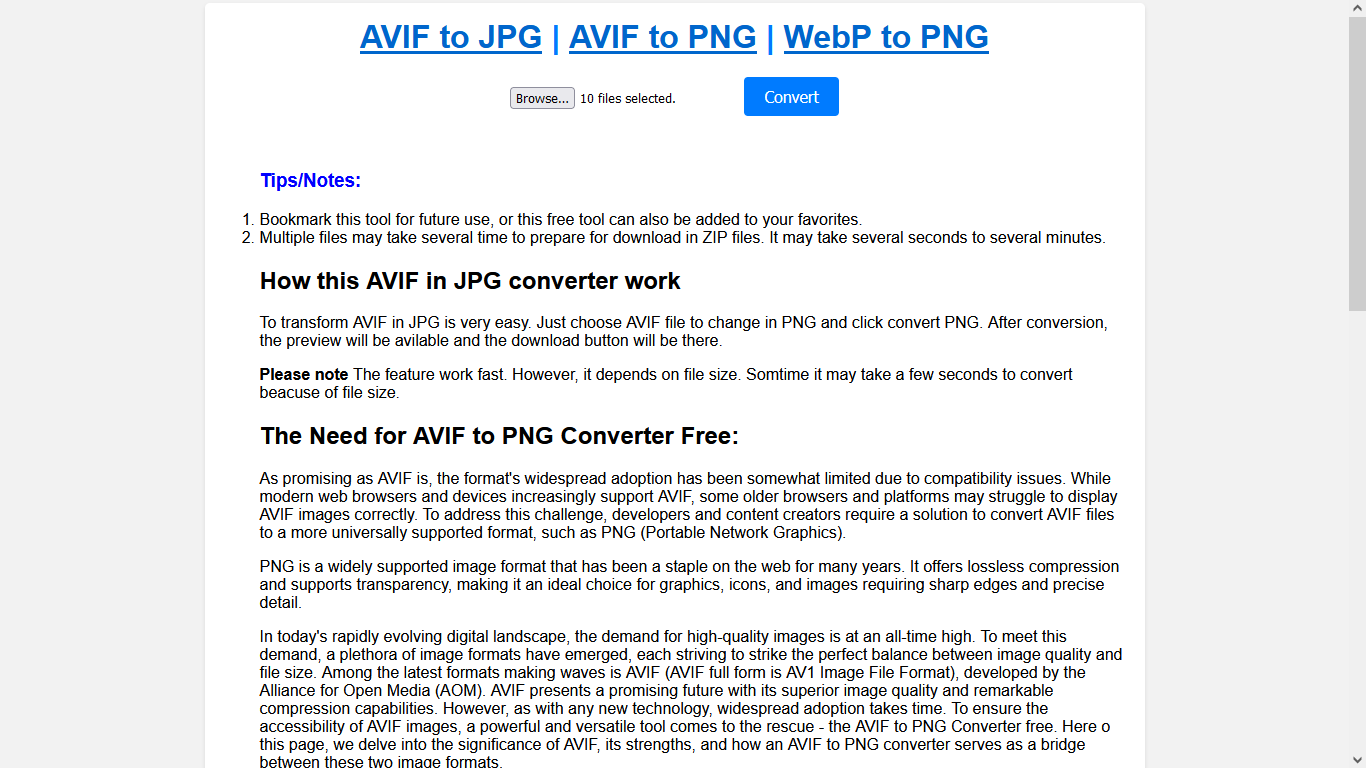 AVIF to PNG Converter