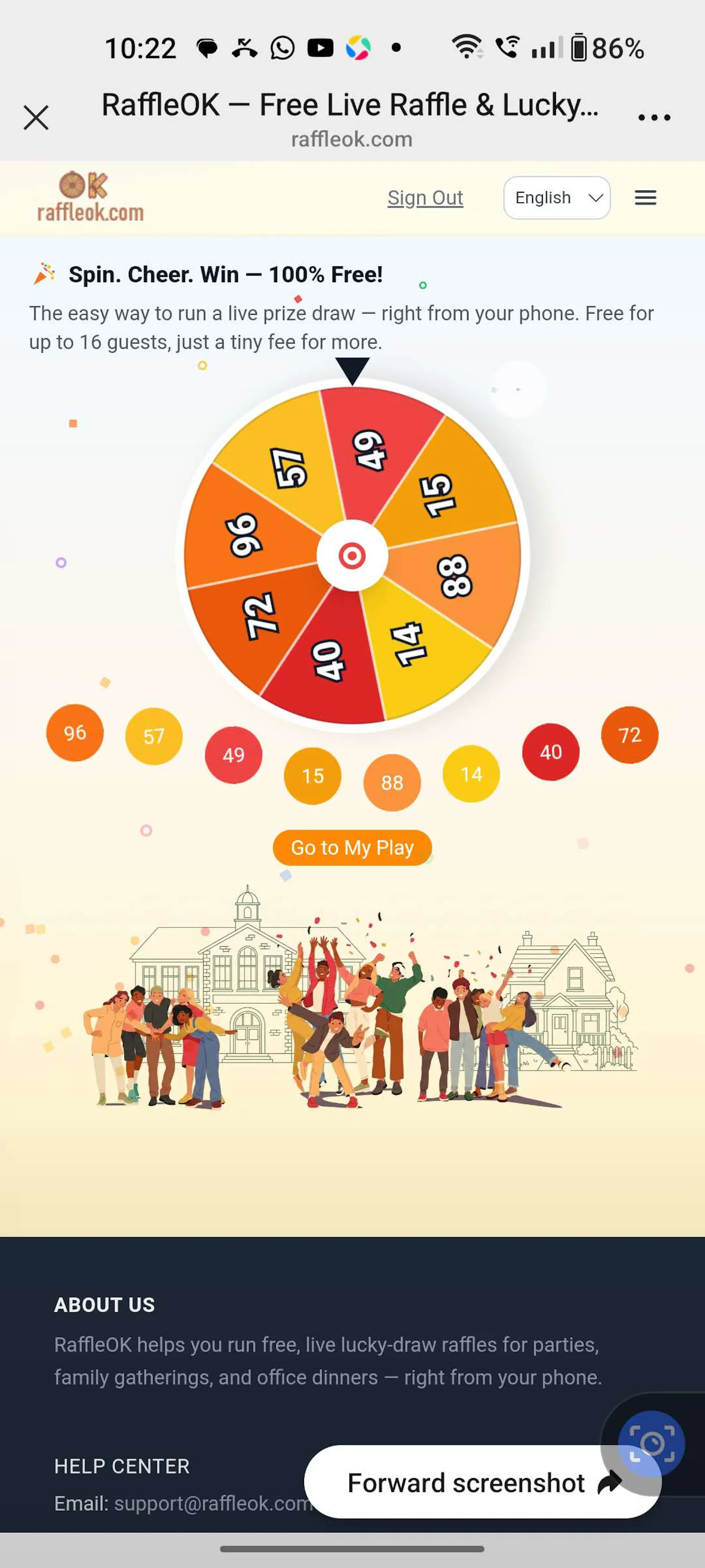 Free live raffle wheel & number draw  screenshot 9