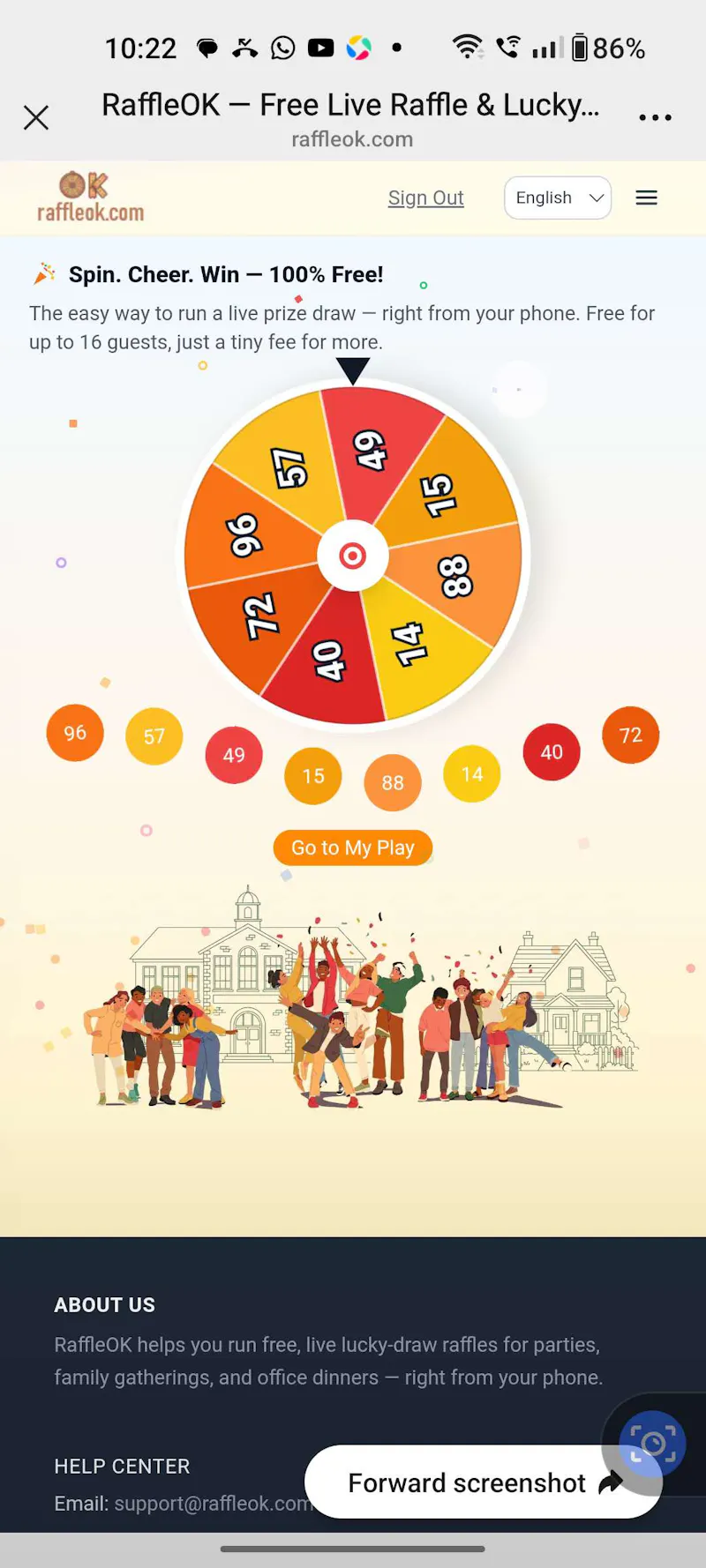 Free live raffle wheel & number draw  screenshot 9