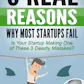 3 Real Reasons Why Most Startups Fail