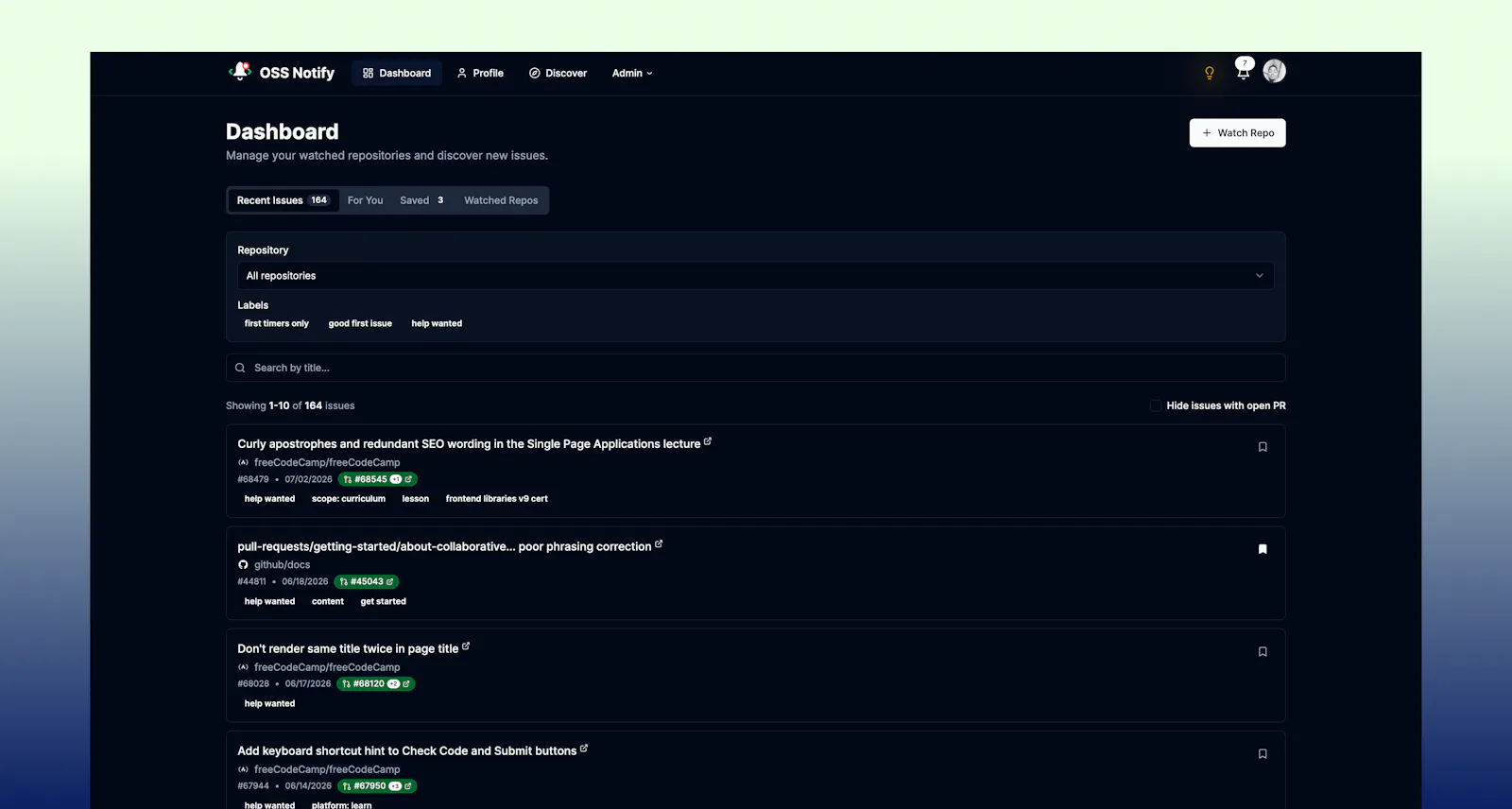 Oss Notify screenshot 2