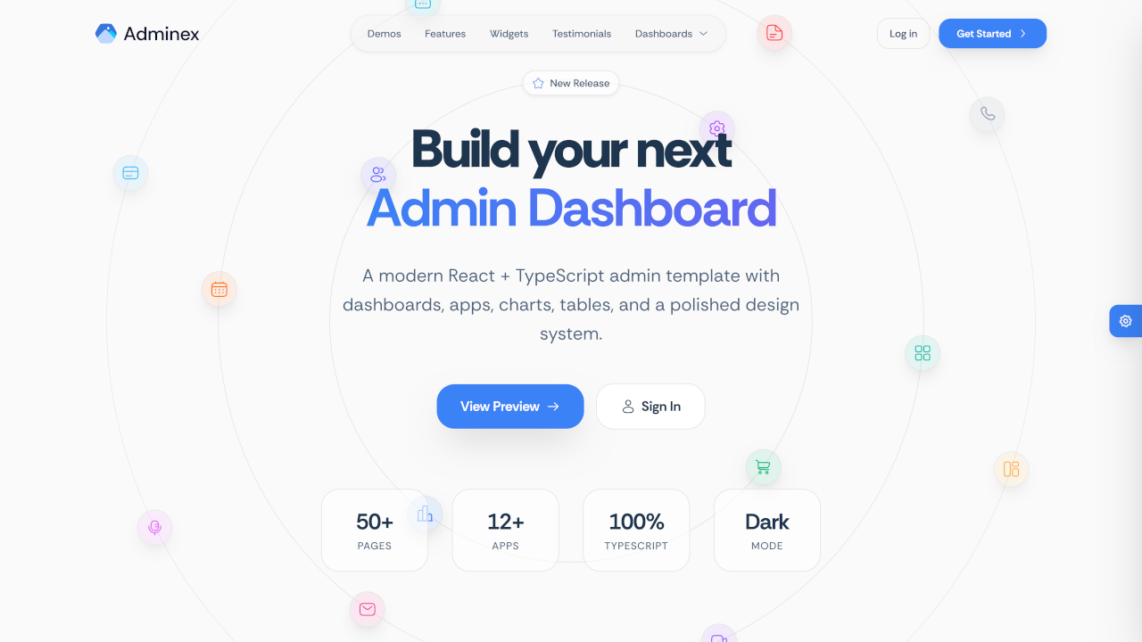 Adminex - React Admin Dashboard Template gallery image